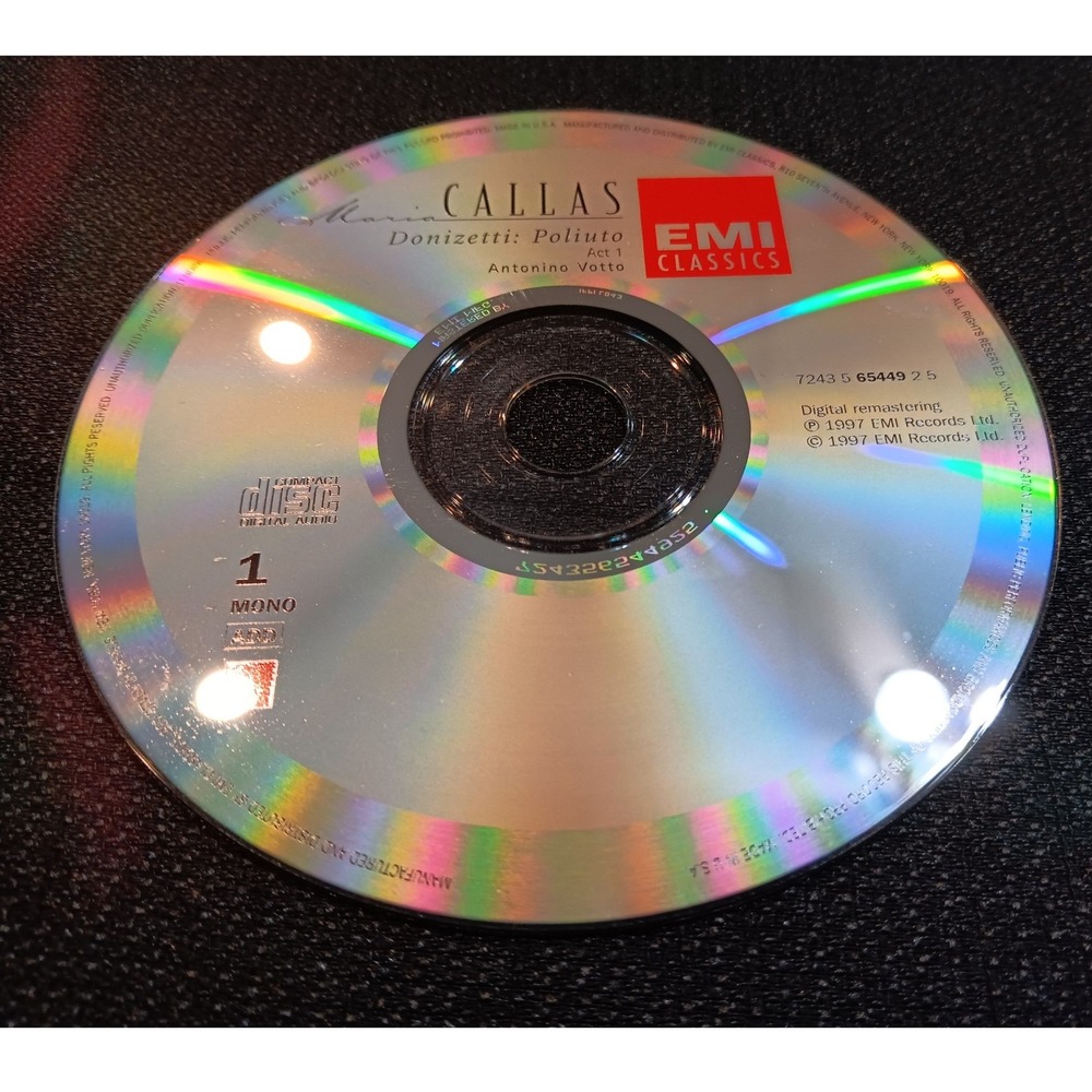 Maria Callas Donizetti Poliuto 2 CD Set 1997 EMI Franco Corelli Antonino Votto - Picture 7 of 8